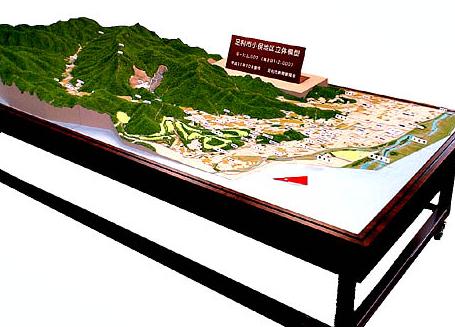 栃木県・足利市小俣地区立体地形模型